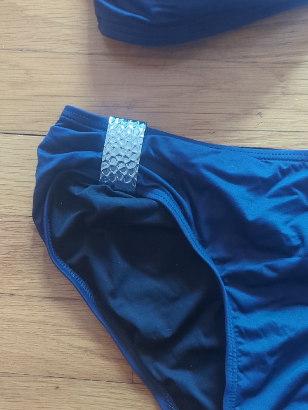 MICHAEL Michael Kors Navy Bandeau Bikini with Silver Hardware - Picture 2 of 7